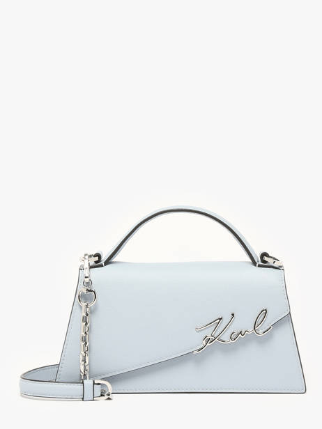 Cross Body Tas K Signature Leder Karl lagerfeld Blauw k signature A1W30458